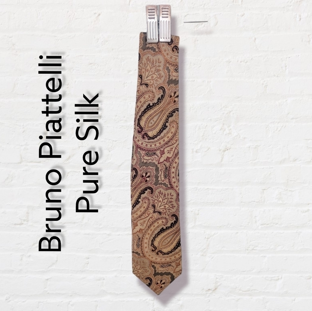 Bruno‎ Piattelli Career Business Pure Silk Mens Tie